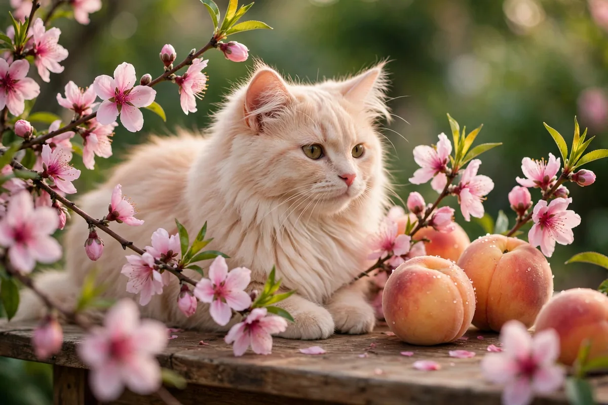 Peaches cat portrait photo