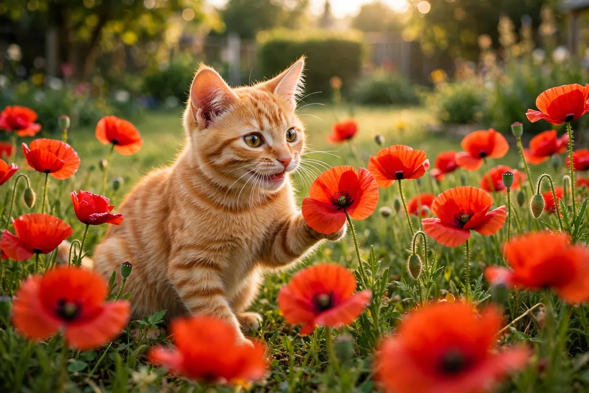 Poppy cat portrait photo